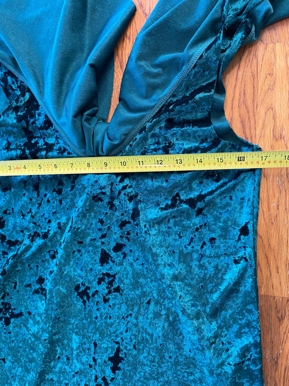 Chelsea28 Teal Velvet‎ Ruffle Tank - Picture 3 of 6
